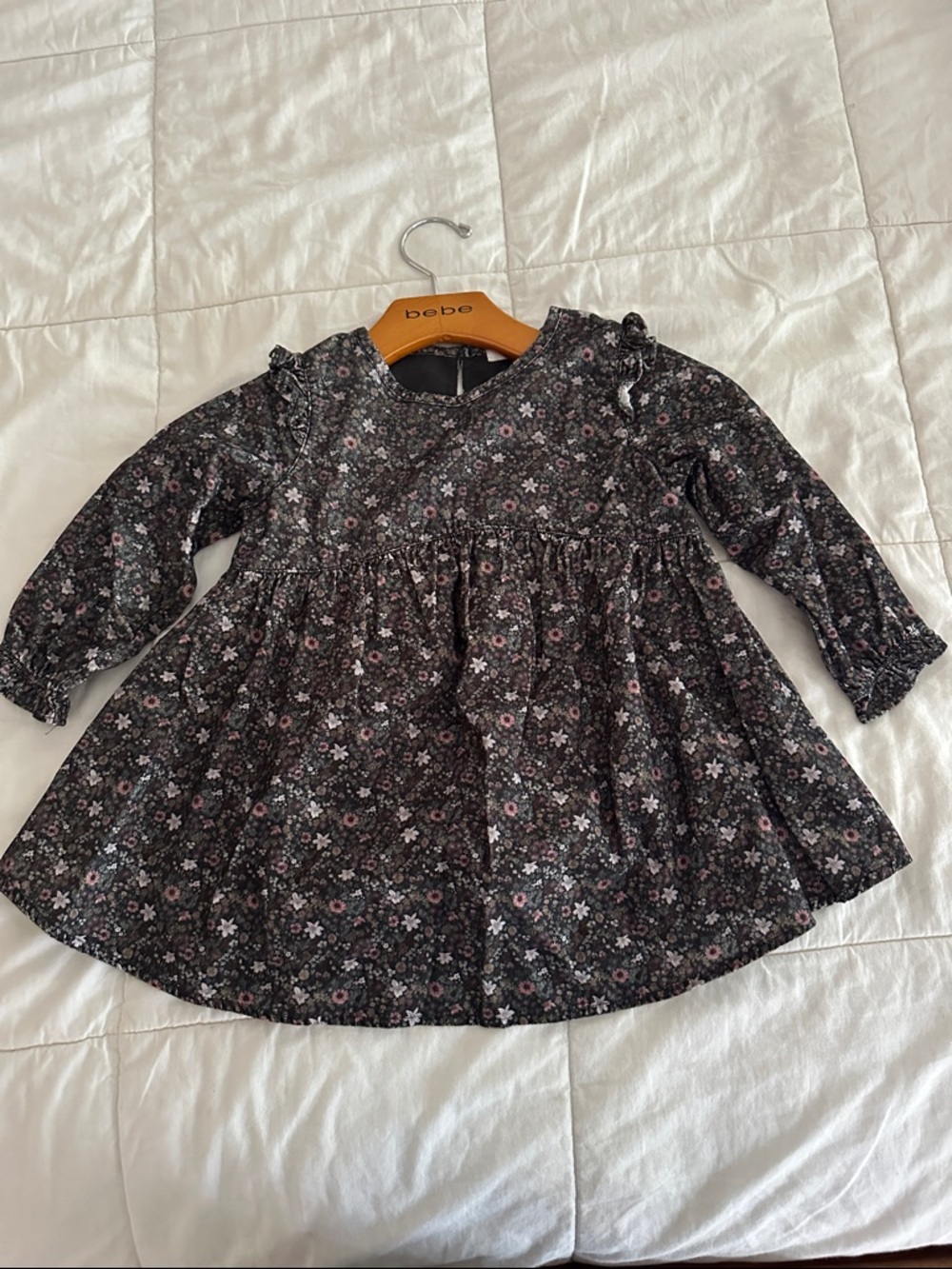 Jamie Kay Frankie Black Floral Long-Sleeve Ruffle Top - Size 3